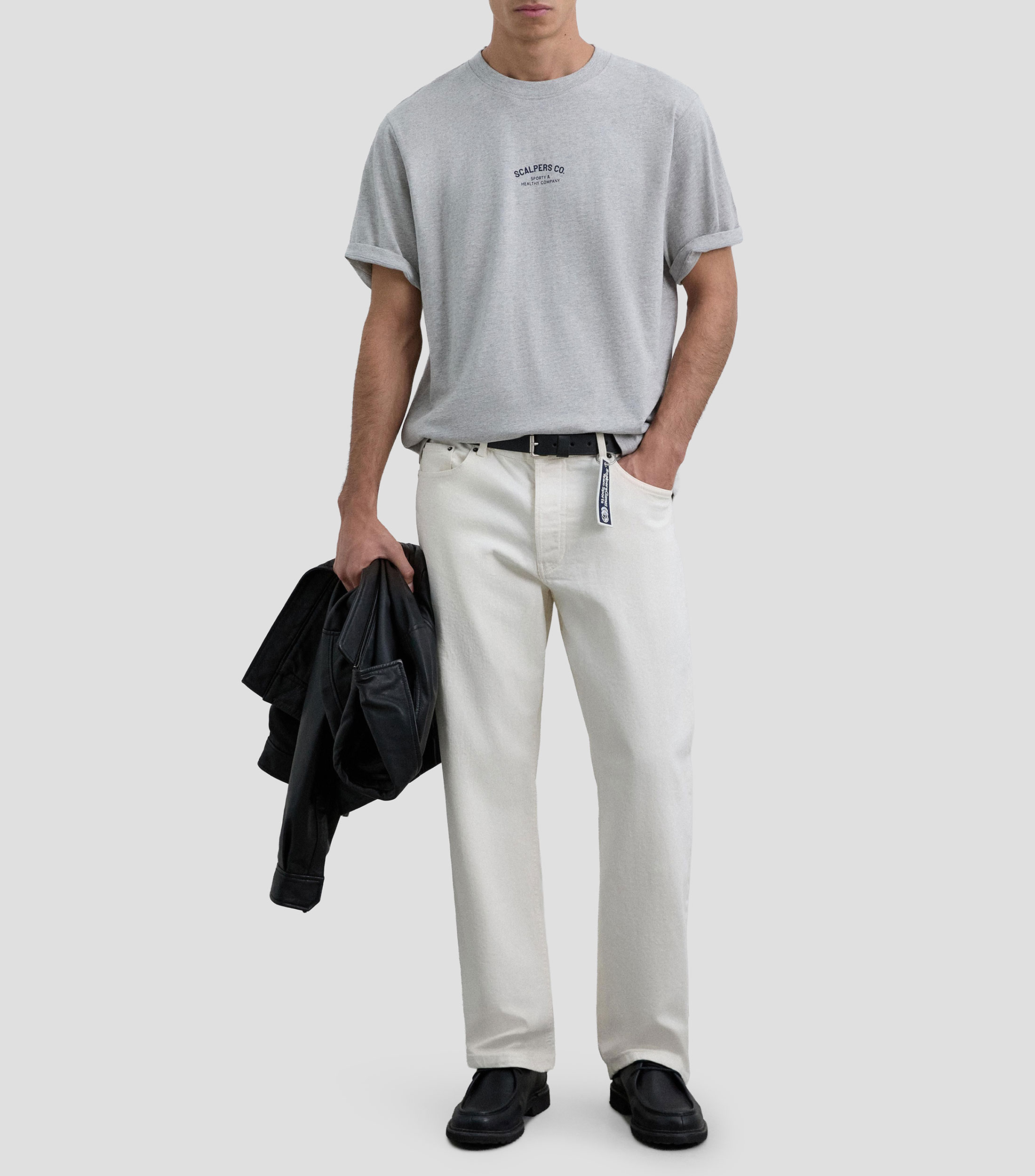 Playera cuello redondo manga corta lisa Hombre